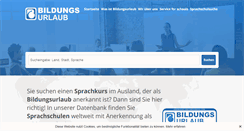 Desktop Screenshot of bildungsurlaub-sprachkurs.de